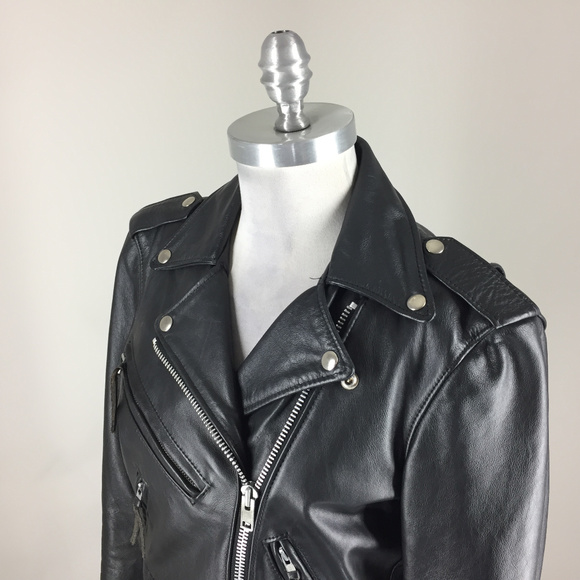 Harley Davidson Women's S Black leather Moto coat - Picture 3 of 9